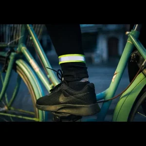 brazalete reflectante running ciclismo visibilidad movilidad urbana wowow reflective band amarillo
