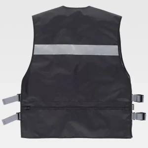 chaleco reflectante bolsillos para viajar de alta visibilidad para la movilidad urbana adulto negro epi