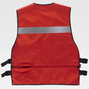 chaleco reflectante bolsillos para viajar de alta visibilidad para la movilidad urbana adulto rojo epi