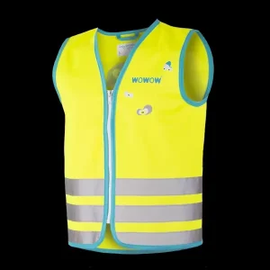 chalecos reflectantes niños infantil alta visibilidad movilidad urbana wowow crazy monster jacket amarillo en1150