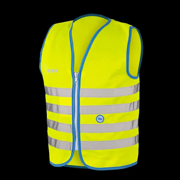 chalecos reflectantes niños niño-niña alta visibilidad movilidad urbana wowow fun jacket amarillo en1150